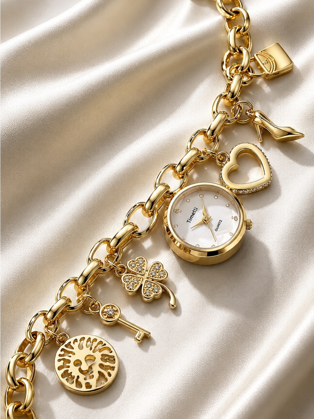 Gold Charm Bracelet Watch for Women - Picture 4 of 4